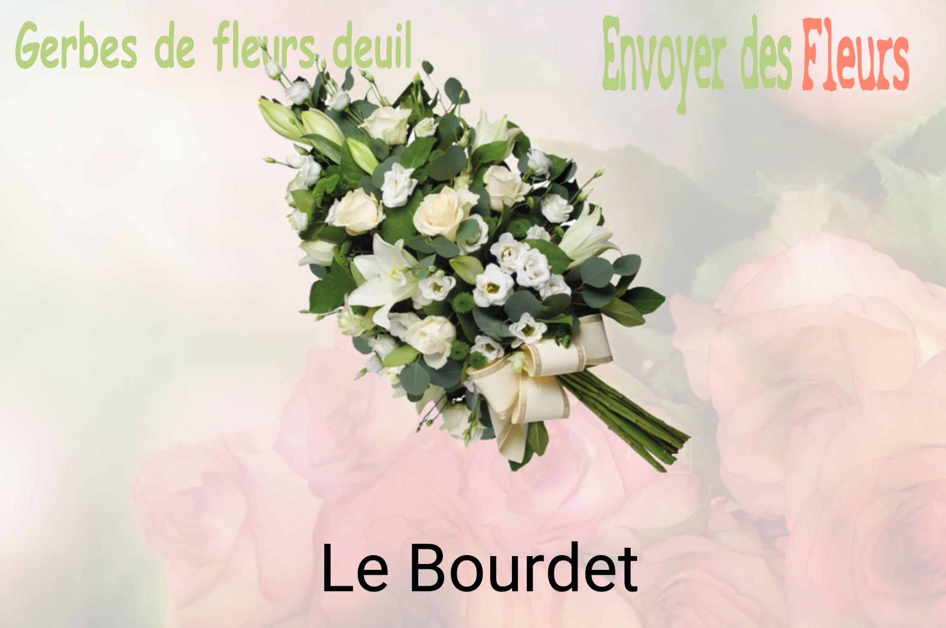 Gerbe de fleurs de deuil livrée à Le Bourdet
